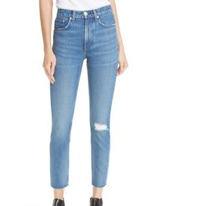 Rag & Bone high rise ankle skinny